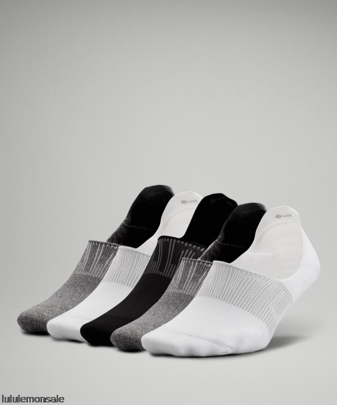 Lululemon Damen DELULU435 | Power Stride No-show Socke Mit Active Grip 5er-pack Nur Online Weiß